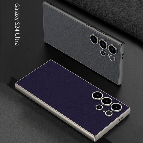 Soft Leather Phone Case Cover For Samsung Galaxy S24 Ultra Shockproof Protector - Photo 11 sur 14