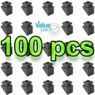 Slant/Angled Shoes for 1/2" Iron Baluster (100-Pack) With Screw (Satin Black)