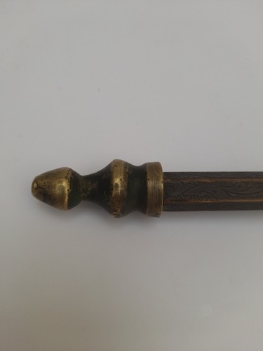 Antiker handgeschnitzter Türriegel aus Messing aus Andalusien hergestellt von muslimischen Handwerkern - Bild 10 von 12