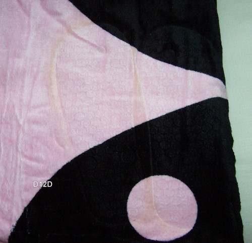 Playboy Bunny Logo Printed Velour Beach Towel & Thongs Set Imperfect / Marked - Picture 3 of 5