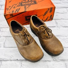 Worx by Red Wing Oxford Work Shoe 6.5M Brown Leather Steel Toe Electrical Hazard