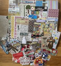 Large Assorted Scrapbooking Supplies - Stickers, Papers, Lettering  Borders Lot