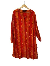 Luxe Noir Coverup Dress Women size 3X Bright Colorful Flowy Boho Hippie Beach