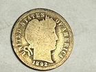 1892 BARBER silver U.S. dime. Good. #q2