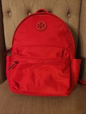 Tory Burch Small Nylon Backpak Red