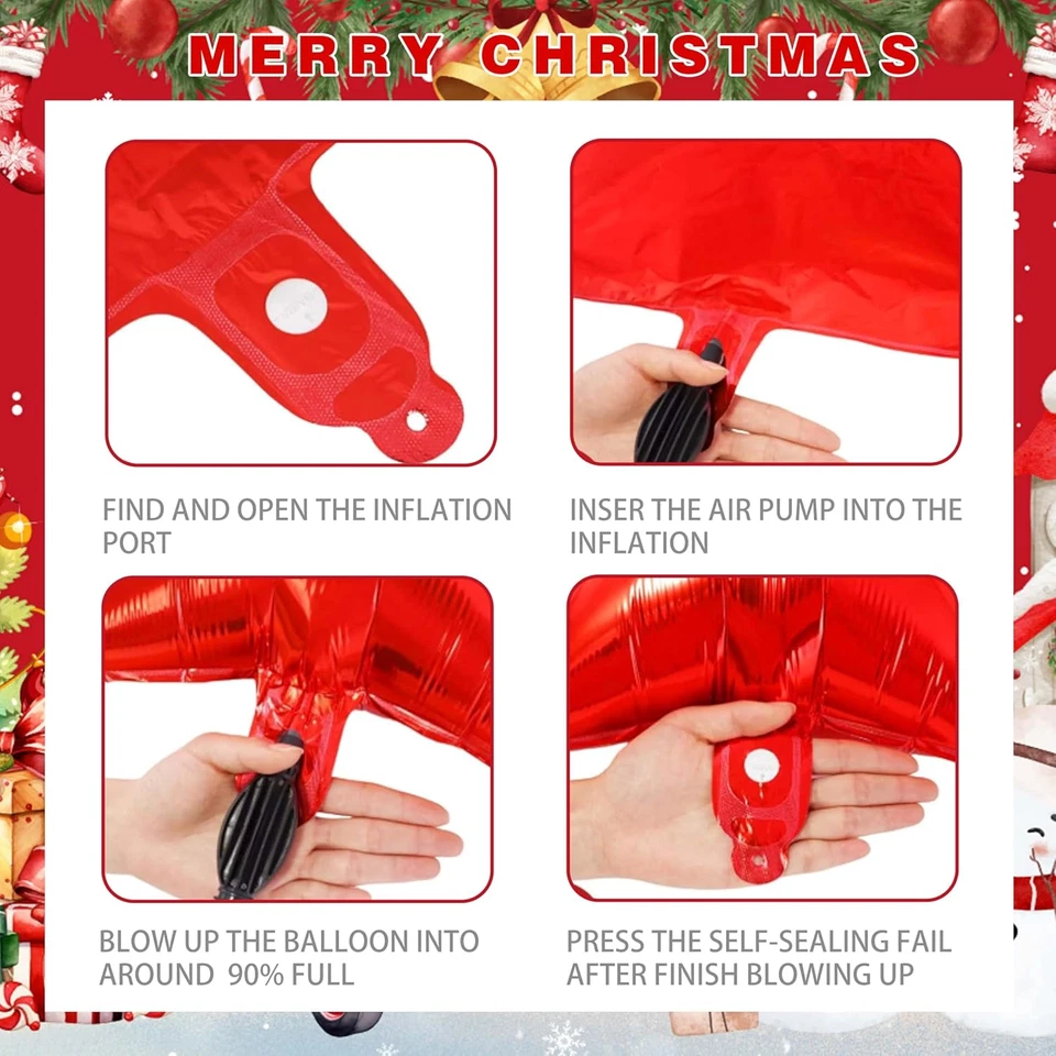 Набор украшений для рождественской вечеринки, фон 59x39 дюймов, скатерть, баннер, 20 шаров - Изображение 3 из 4