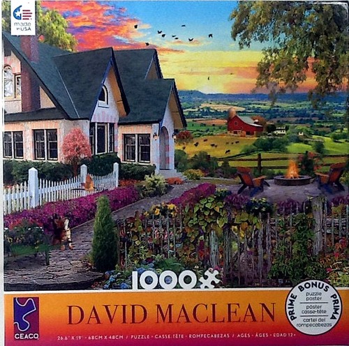David Maclean Hilltop View Red Barn 1000 pc 26.6" X 19" Ceaco Puzzle - Picture 1 of 1