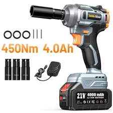 TaskStar 450nm Electric 1/2" Cordless Impact  Wrench Brushless 2800RPM 4000mah