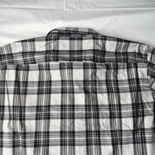 Hugo Boss Men's Large Slim Fit White/Black Plaid Dress Shirt - Picture 16 of 18