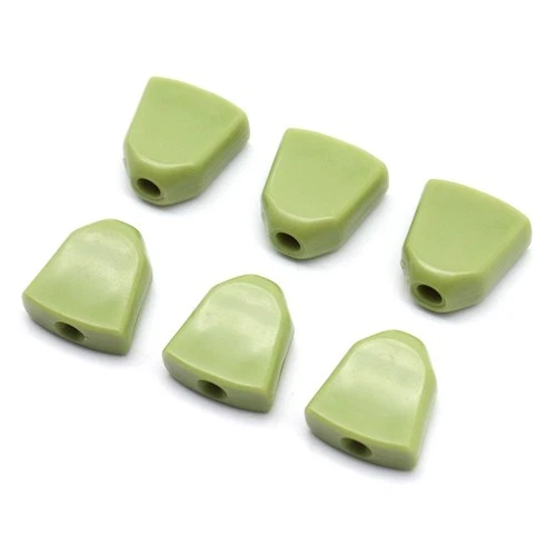 6Pcs Green Trapezoid Guitar Tuning Pegs Buttons Plastic Machine Heads Buttons