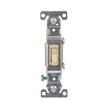 Eaton 15-Amp Single-Pole Toggle Light Switch , Ivory