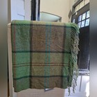 Blarney Woolen Mills Emerald Isle Lambswool Throw Plaid Tartan Blanket 71x54