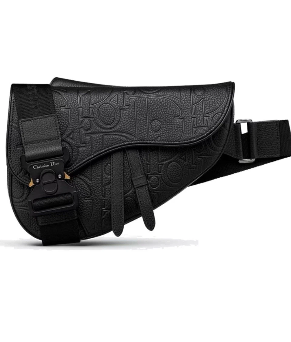 SACOCHE DE SELLE DIOR CUIR AVEC SIGNATURE CD