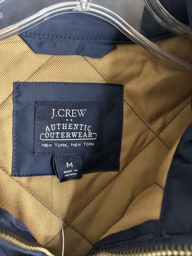 J Crew Factory Blue Sleeveless Outerwear Full Zip Quilted Walker Vest Mens M - Picture 4 of 7