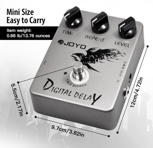 JOYO Digital Delay Guitar Effect Pedals True Bypass DC 9V Analog Delay JF-08 - Picture 9 of 12