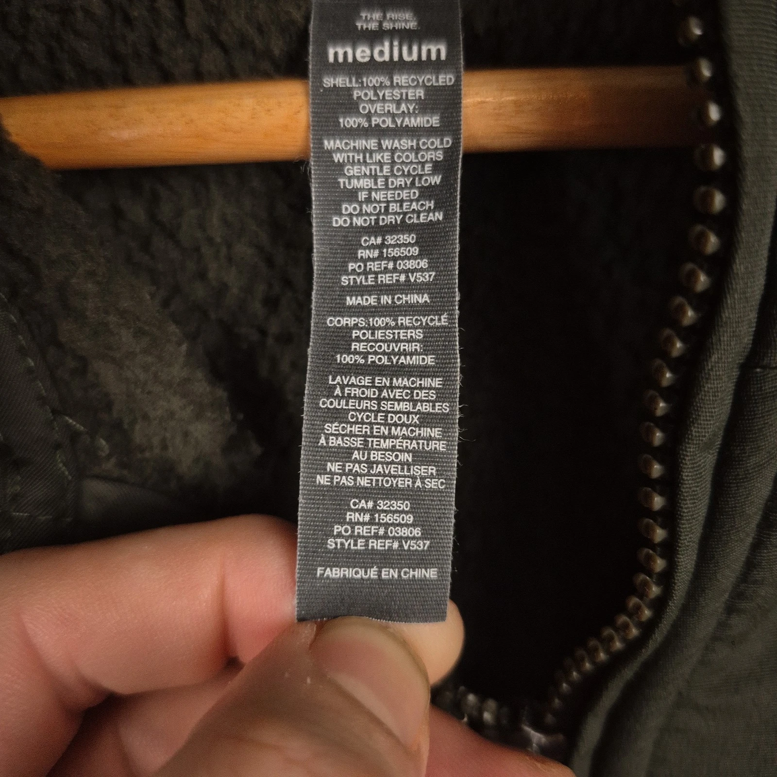 Vuori Morrow Sherpa Jacket Mens M Dark Green Full Zip Pockets Athleisure V537 image 4