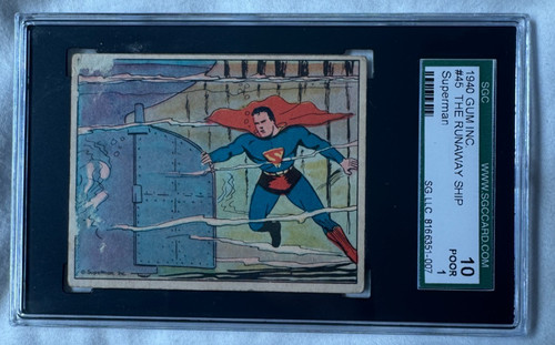 1940 Gum Inc Superman #45 The Runaway Ship — SGC 1