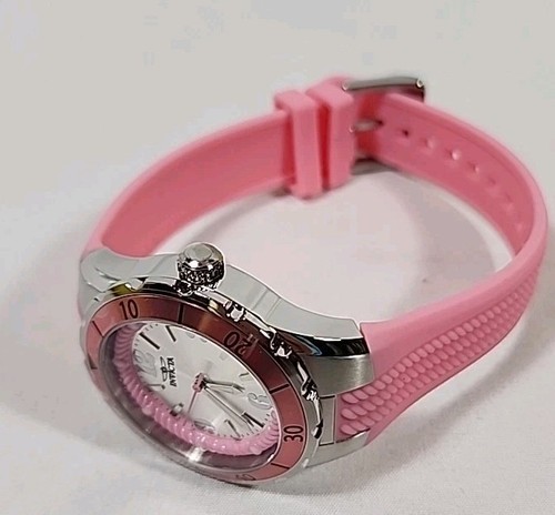 Invicta Women's Watch Angel Silver/Pink Dial Silicone Strap Quartz FREE SHIP - Picture 2 of 4