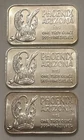 3 Vintage 1972 Letcher Mint Phoenix 1 T-oz 999 Silver Bars…. Only 400 Mintage