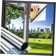  One Way Window Privacy Film Window Tint for Home See Out 17.5"x 78.7" Silver