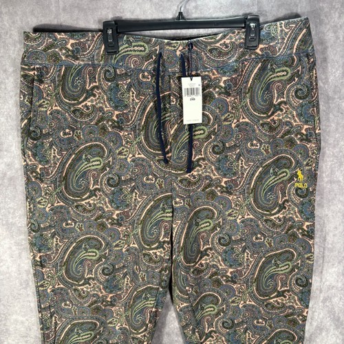 Polo Ralph Lauren Pants Mens 2XB Paisley Jogger Drawstring Loungewear - Picture 5 of 9