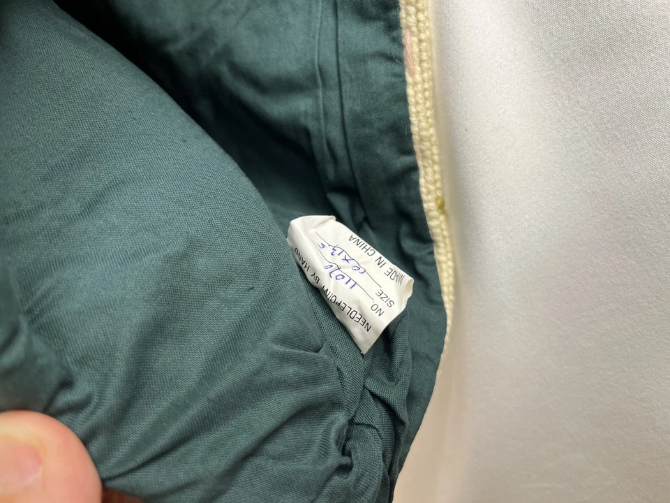 Acogedora tetera de lana/terciopelo vintage hecha a mano a punta de aguja casa de Navidad Santa Foto 2 de 4