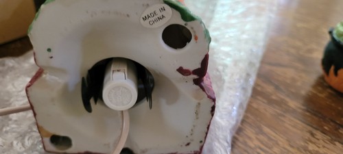 2 Vintage Cute-n-Creepy Craft Creations Halloween beleuchtetes Porzellan HEXE MART + Geist - Bild 8 von 12