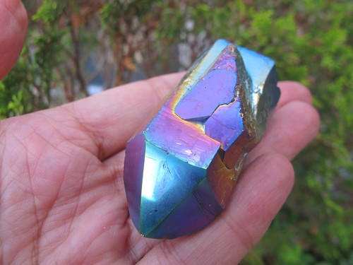 Titanium Aura Crystal Muli Colour Coated freeform Sprayed Plated Shimmy Multi - Picture 10 of 24