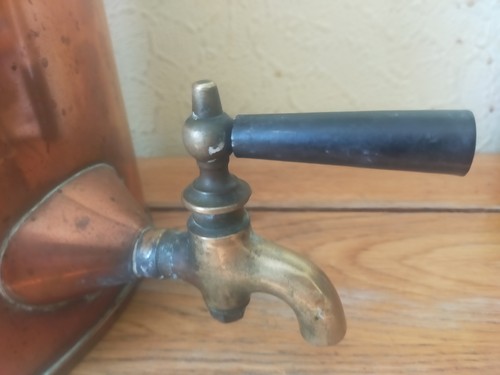 Vintage Kupfer/Messing Flüssigurne/ 34 cm hoch/ 28 cm Durchmesser. Keine Lecks - Bild 8 von 10
