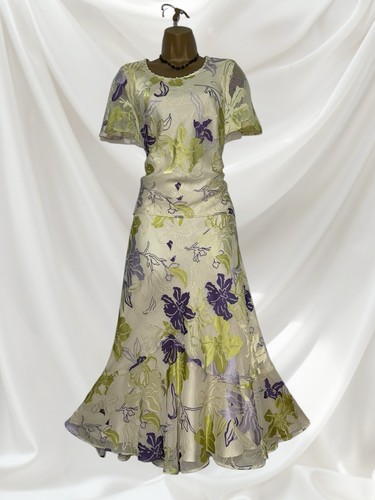 JACQUES VERT & ROMAN Size 10 Cream Purple Lime Mother Of The Bride Outfit - Picture 10 of 16