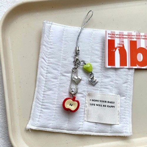 3D Fruit Bag Pendant Keychain Boho Bead Cellphone Lanyard CCD Camera - Photo 3 sur 8