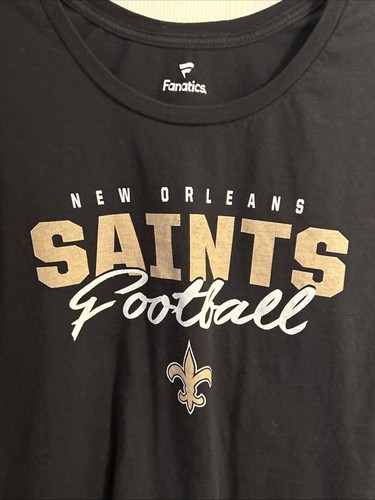 New Orleans Saints Black T-Shirt 4XL - Fanatics Official NFL Pro Line - Picture 2 of 5