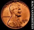 1955-S Lincoln Wheat Cent - Choice Gem Brilliant Unc  No Reserve  #K3005
