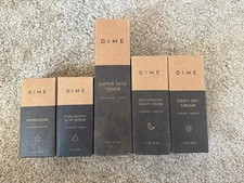 Dime Skincare Set - Day And Night Creams, Toner, Hyaluronic Acid And Glow Serums