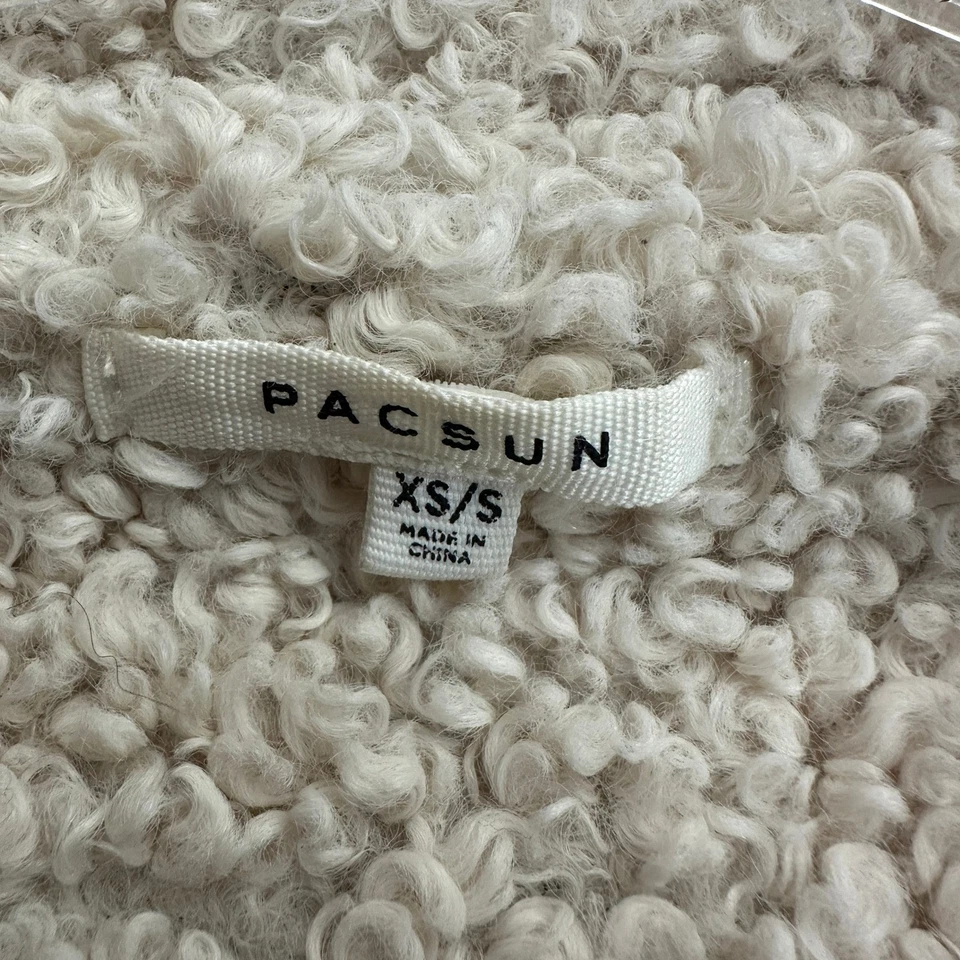 Abrigo Pacsun Mujer Y2K Pana Tareas Chaqueta Granero Talla XS/S Grunge Indie Sherpa Foto 3 de 4