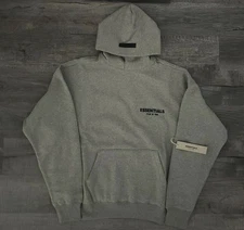 FEAR OF GOD ESSENTIALS HOODIES DARK OATMEAL  AUTHENTIC SIZE: XS-XXL