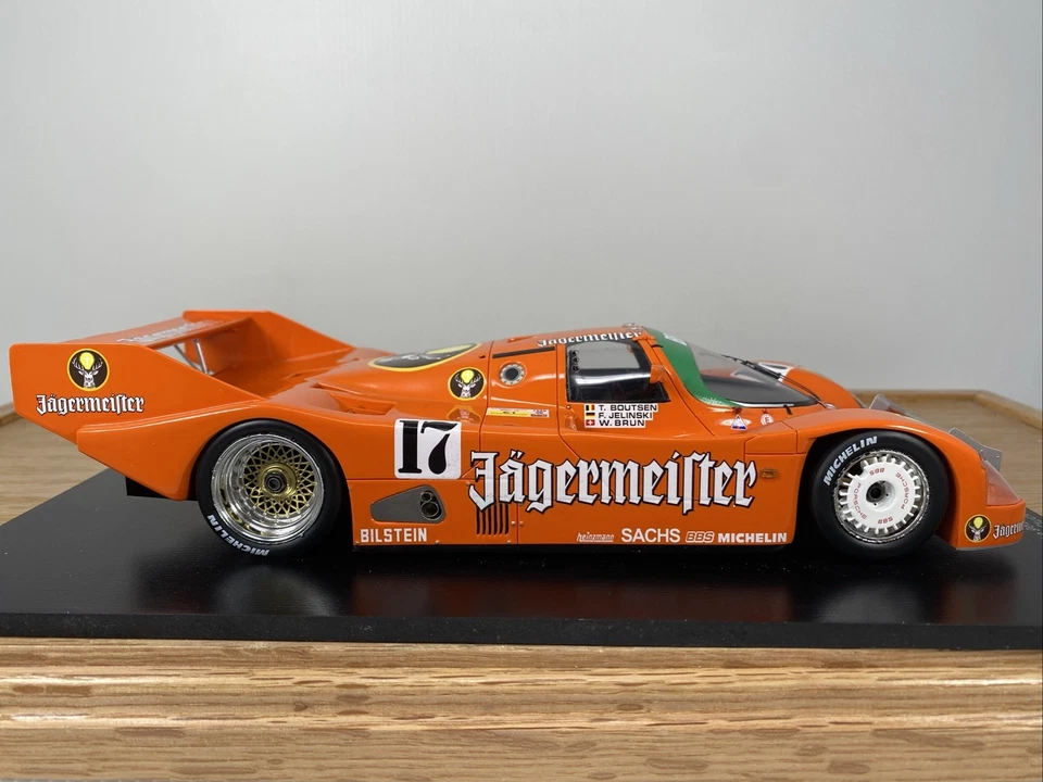 1/18 Spark 1986 Jagermeister Porsche 962 Boutsen Jelinski Spa Win 18S090 ! - Image 3 of 4