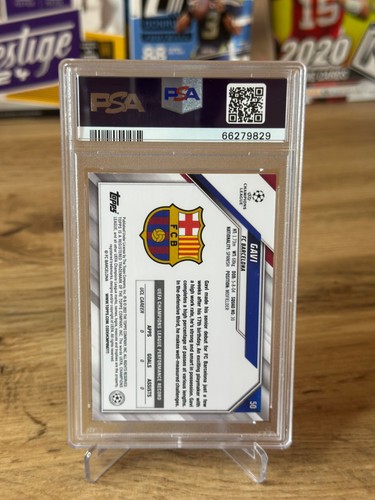 2021 Topps UCL 1st Edition Gavi RC Starball Foil PSA 9 MINT Barcelona - 第 2/2 張圖片