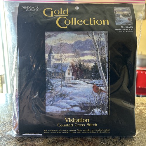 CANDAMAR DESIGNS Visitation / Red Cardinal 52423 Cross Stitch Gold Collection - Picture 4 of 4
