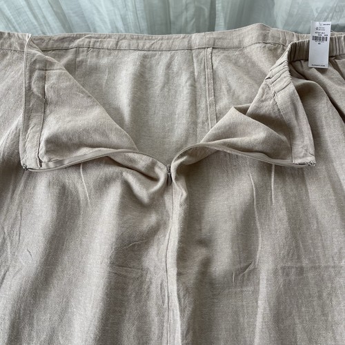 Old Navy Damen Übergröße 4X Leinen Säule Natur Leinen Maxirock Lagenlook Neu mit Etikett - Bild 7 von 12