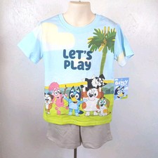 Bluey Let's Play Boys T-Shirt  Shorts Set-4T-Coco-Honey-Mackenzie