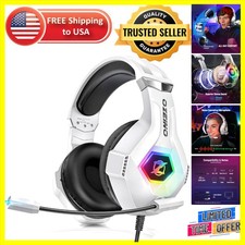 RGB Light Gaming Headset with Immersive Sound  Clear Mic for PC  Console