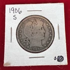 1906 S Barber Half Dollar