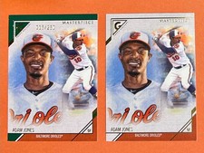 ADAM JONES 2017 Topps MASTERPIECES GREEN #MP-12 /250 and MASTERPIECES #MP-12