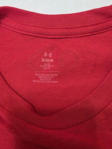 T-shirt Under Armour uomo media calcio logo nero,rosso e grigio nuova con etichetta - Foto 4 di 10