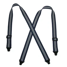 CTM Men's Elastic Plastic Clip-End TSA Compliant Airport Suspenders