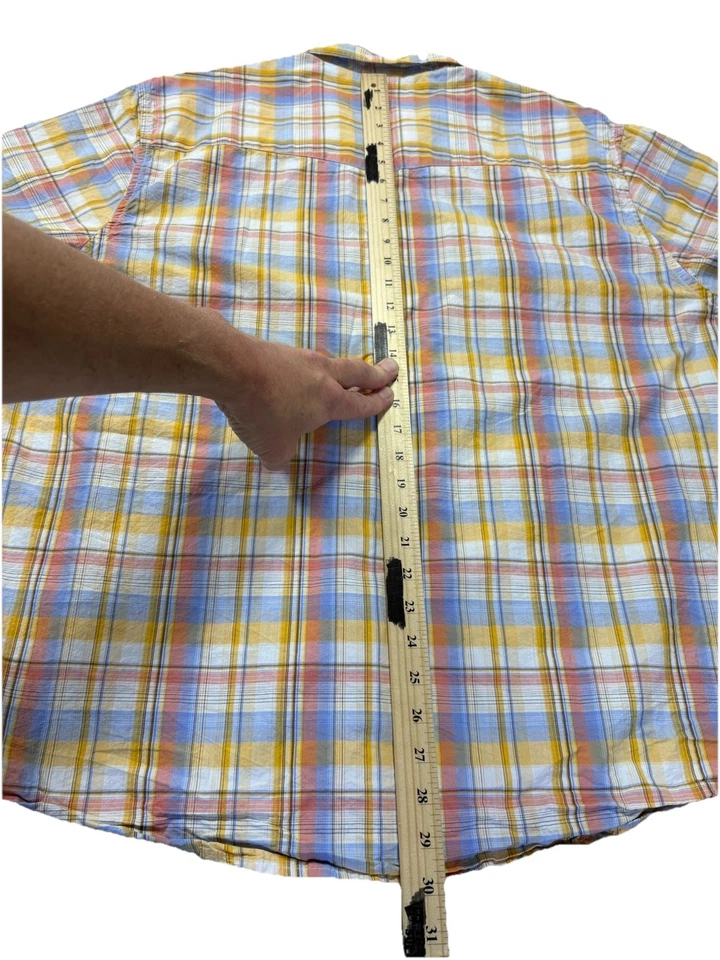 Camisa occidental Gymboree XXL a cuadros perla a presión manga corta retro rodeo ¡EXCELENTE ESTADO USADA! Foto 4 de 4