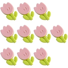 10PCS Hair Clip 3D Tulips Flower Hair Clip Holiday Side Pin Girl Hair Barrette