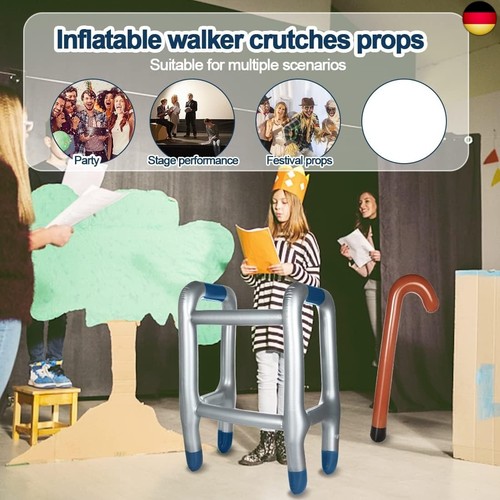 Aufblasbarer Rollator, Aufblasbare Gehhilfe, Aufblasbarer Spazierstock, Rentner - Bild 5 von 6