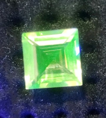 Uranium Glass Facets Cut From URANIUM GLASS Vintage Uranium Glass Vaseline Glass